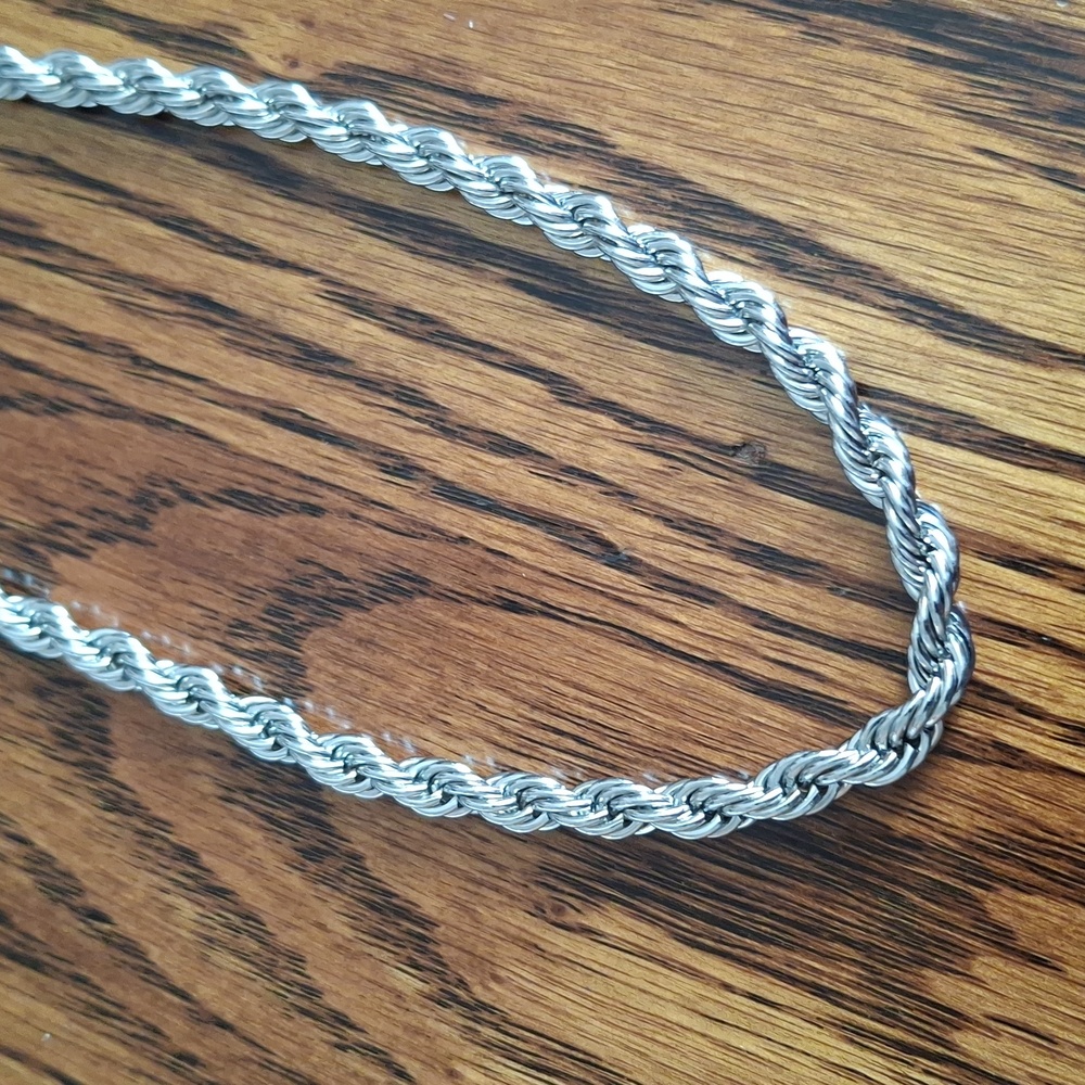 Necklace Stainless Steel Rope Chain 18" - Picture 4 of 5